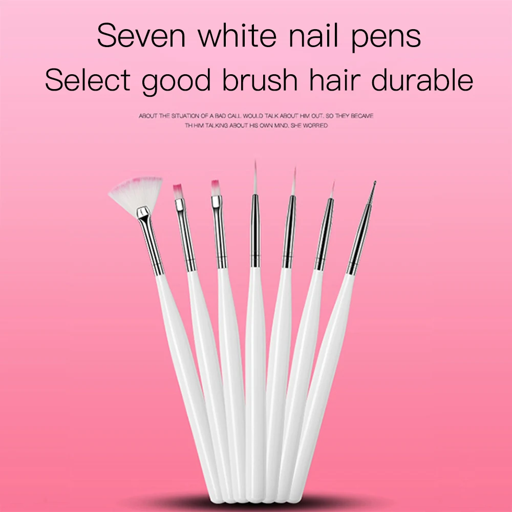 7 шт./компл. маникюрные инструменты для резьбы по дереву светильник терапии Цвет картина точечной фиксацией резьба по линии градиент многофункциональная щетка нейл-арта