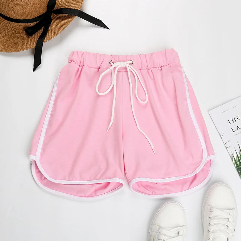 2020 Summer Fashion Shorts For Women Cutton Slim Sport Casual Striped Solid Skinny S-4XL 9 Color