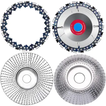 

4PCS Wood Carving Disc (4 Inch, 22 Teeth) Grinder Shaping Disc Wheel Sanding Angle Grinder for Wood Cutting