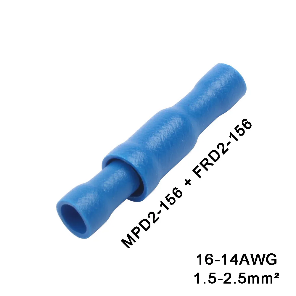 MPD2 FRD2 DIANQI MPD+ FRD, 20 шт., 50 шт., 100 шт., в форме пули, женский и мужской изоляционный соединитель, Электрический обжимной терминал, MPD FRD - Цвет: MPD2 FRD2