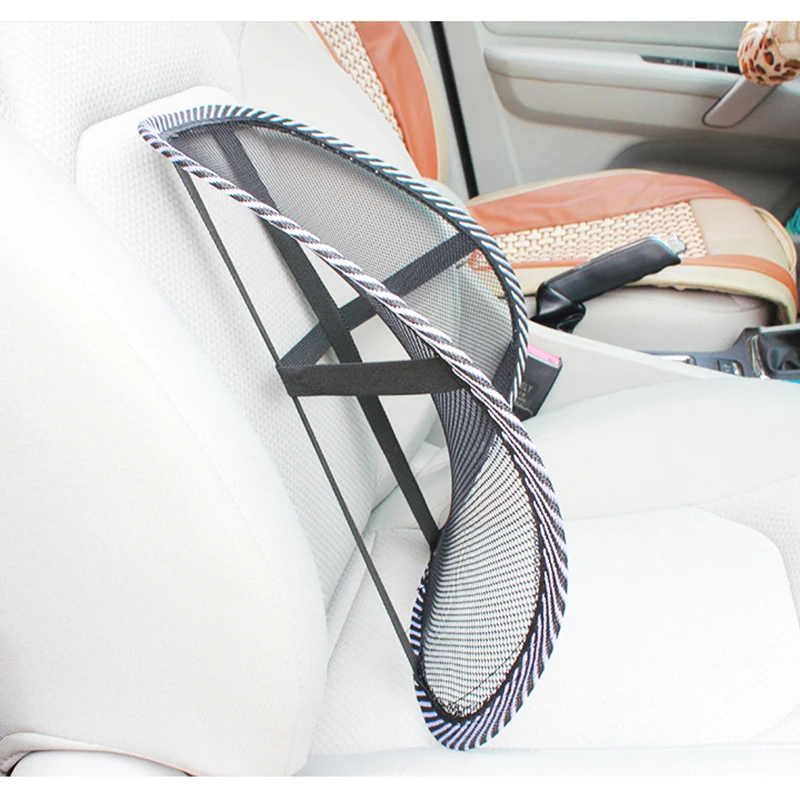 의자 뒤로 지원 마사지 쿠션 메쉬 릴리프 요추 받침대 자동차 트럭 사무실 홈 쿠션 좌석 의자 요추 뒤로 지원 의자