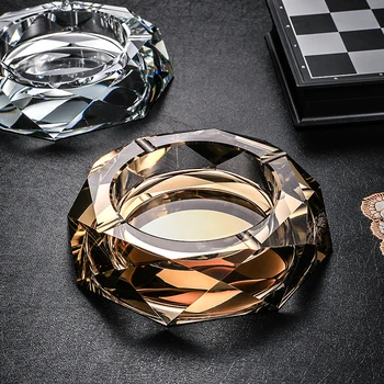 

KTV Bar Household Crystal Ashtray cenicero Smoking Ash Tray Beautiful Ashtray Father Boy Friend Birthday Gift Accessories