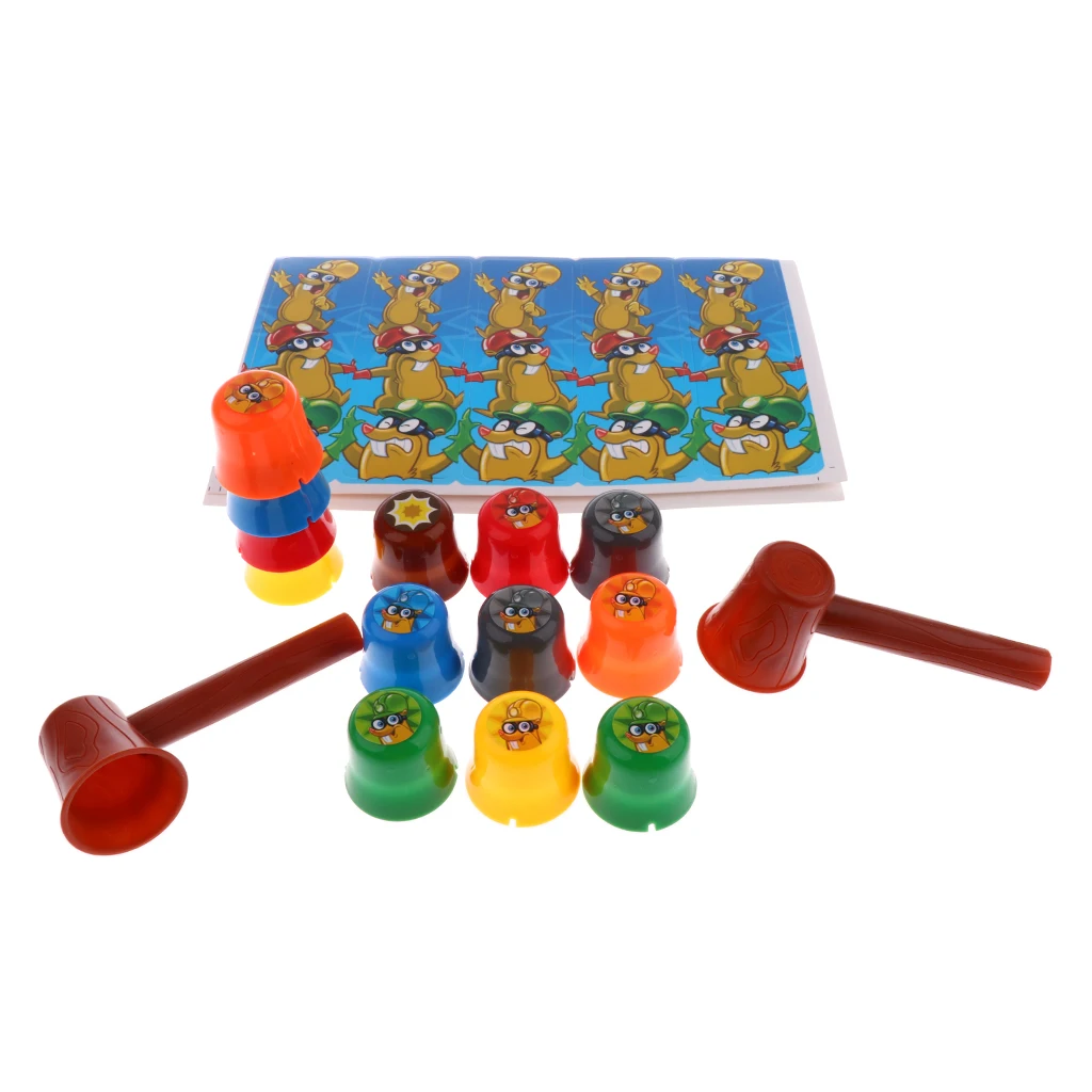 Kids Intellectual Hammering Mole Stack Cups Board Game Party Toy Xmas Gift