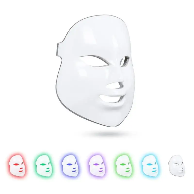 Светодиодная маска для лица, 7 цветов, подтягивающая маска для лица, светодиодная терапевтическая маска, светильник, маска для лица, фотонная светодиодная маска для лица, Корейская маска для ухода за кожей