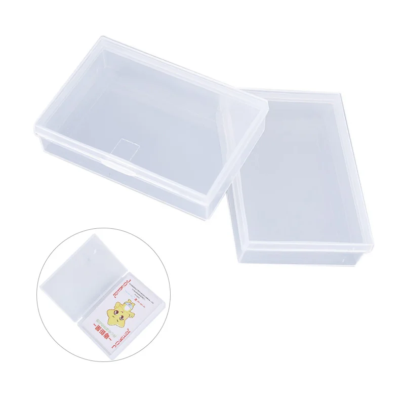 Clear Playing Card Deck Protector Coin Storage Box Poker ID Badge Case Holder 