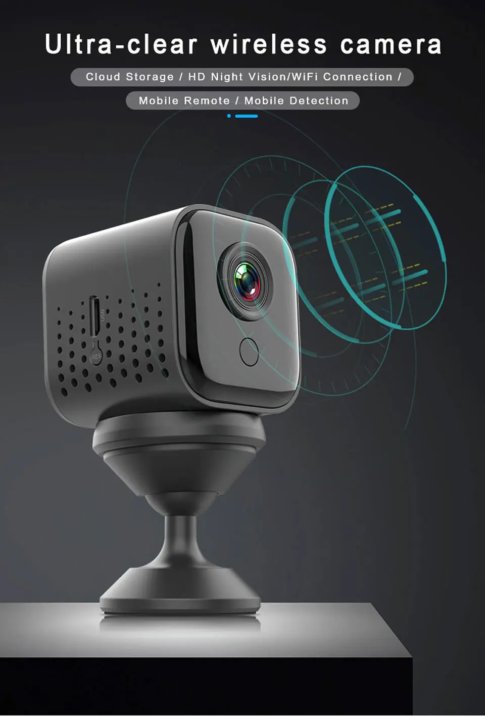 Electop Мини WiFi камера 1080P ИК ночного видения Домашняя безопасность ip-камера CCTV Обнаружение движения Беспроводная радионяня DVR видеокамера