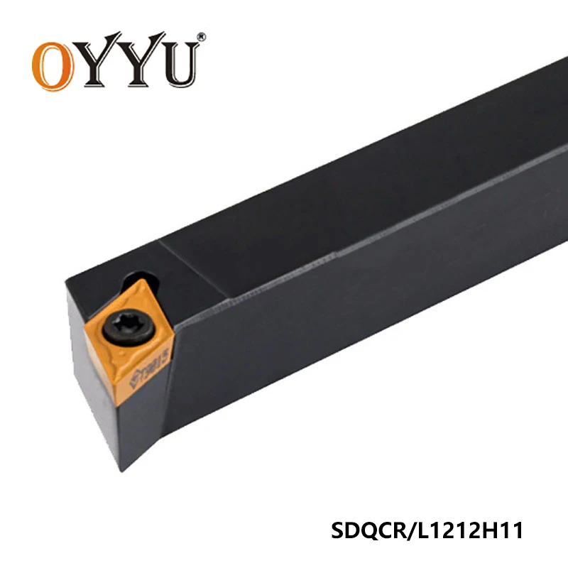 

OYYU SDQCR1212 SDQCR1212H11 SDQCR Lathe CNC Boring Bar SDQCL1212H11 Turning Tool Carbide Inserts DCMT11T304 Lathe Tool Holder