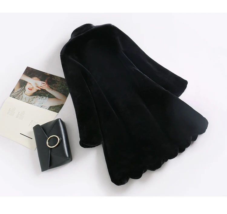 Plus size Faux Mink Fur Jacket Coat For Women's Winter Long Warm Fur Parka Jacket Female Mink Fur Coat Womens Loose Outwear
