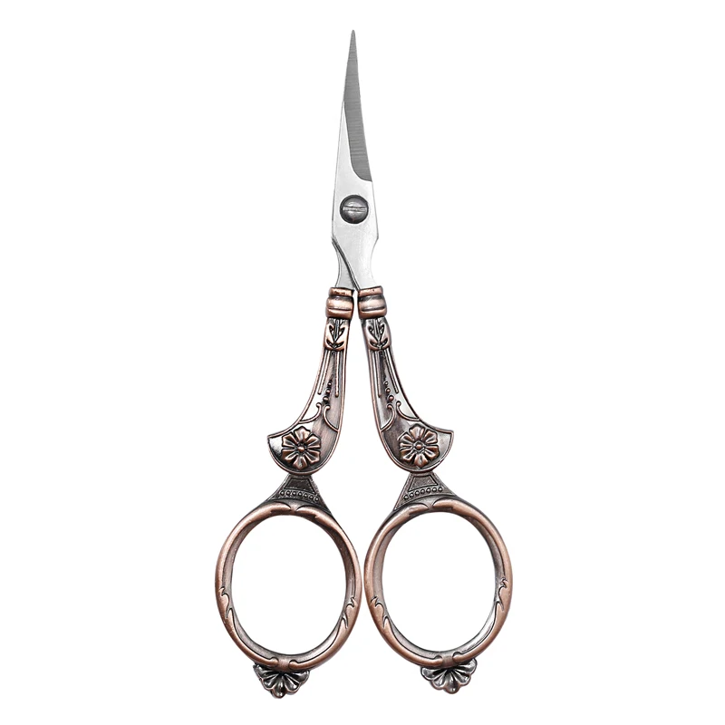 Red copper MIUSIE 1 шт. мини Винтаж Античная Нержавеющая сталь портновские ножницы классические резка вышивка ножницы для рукоделия портные ножницы - Цвет: Red copper