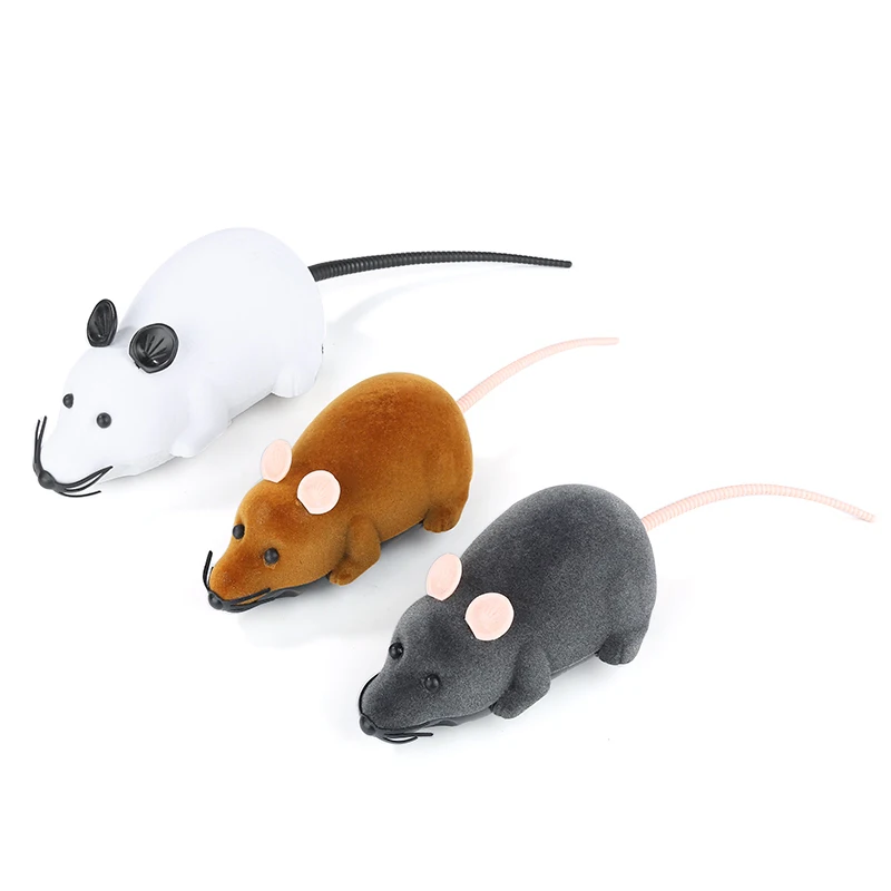Коричневая крыса мышь с дистанционным управлением игрушка для кошек котят собак
