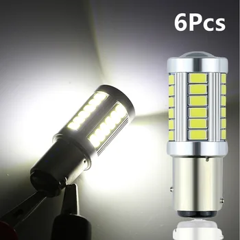 

Bulb Car LED Light White 6pcs Auto Lamp Tail Stop Brake 12V Replacement