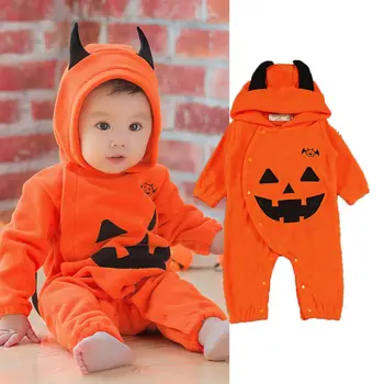 

Baby Clothes Baby Baby Halloween Jumpsuit Pumpkin Hooded Baby Costume out Clothes Rompers Clothings Clothes Sunsuits New