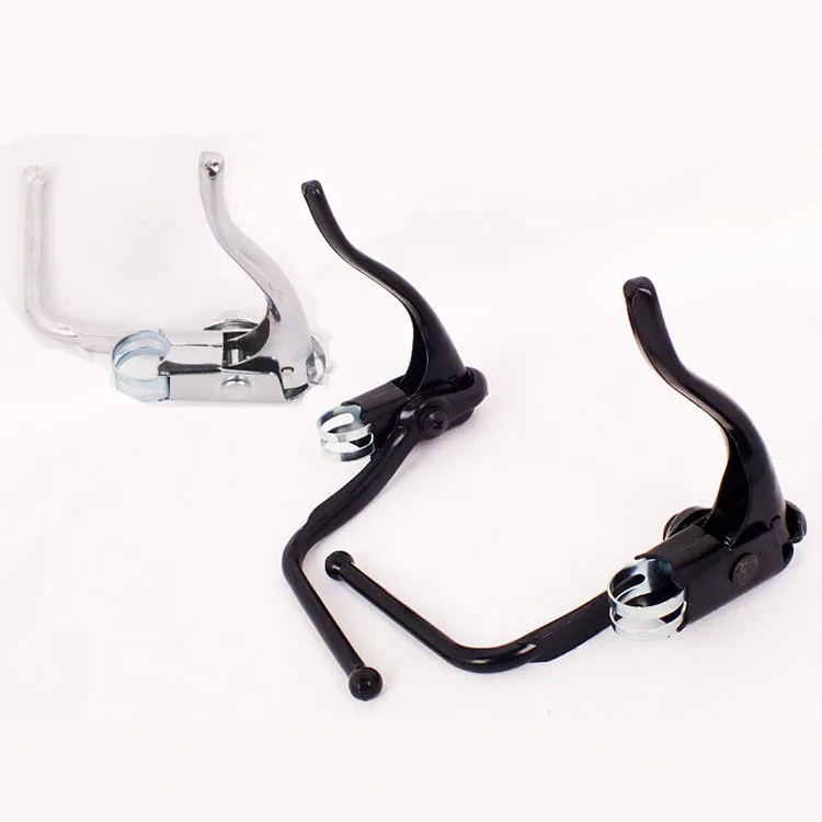 Retro Bicycle Double Brake Lever 22.2mm Racing Bike Brake Lever Road Handlebar/Bent Bar Bike Parts Cycling Black/Silver DC165