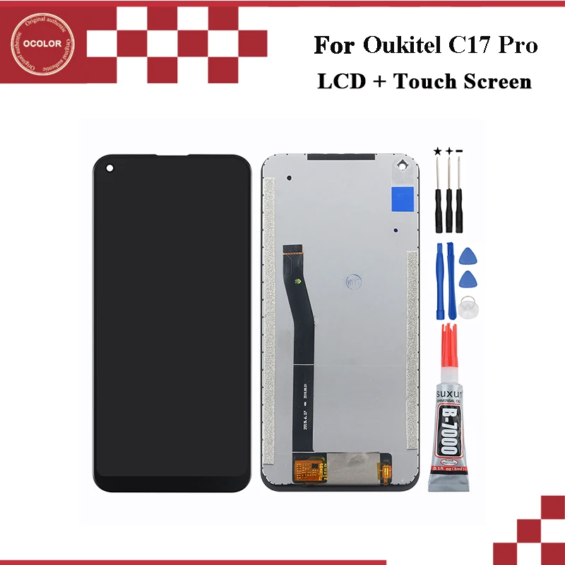 Ocolor для Oukitel C17 Pro ЖК-дисплей и кодирующий преобразователь сенсорного экрана в сборе 6,3" для Oukitel C17 Pro ЖК-экран с инструментами+ клей