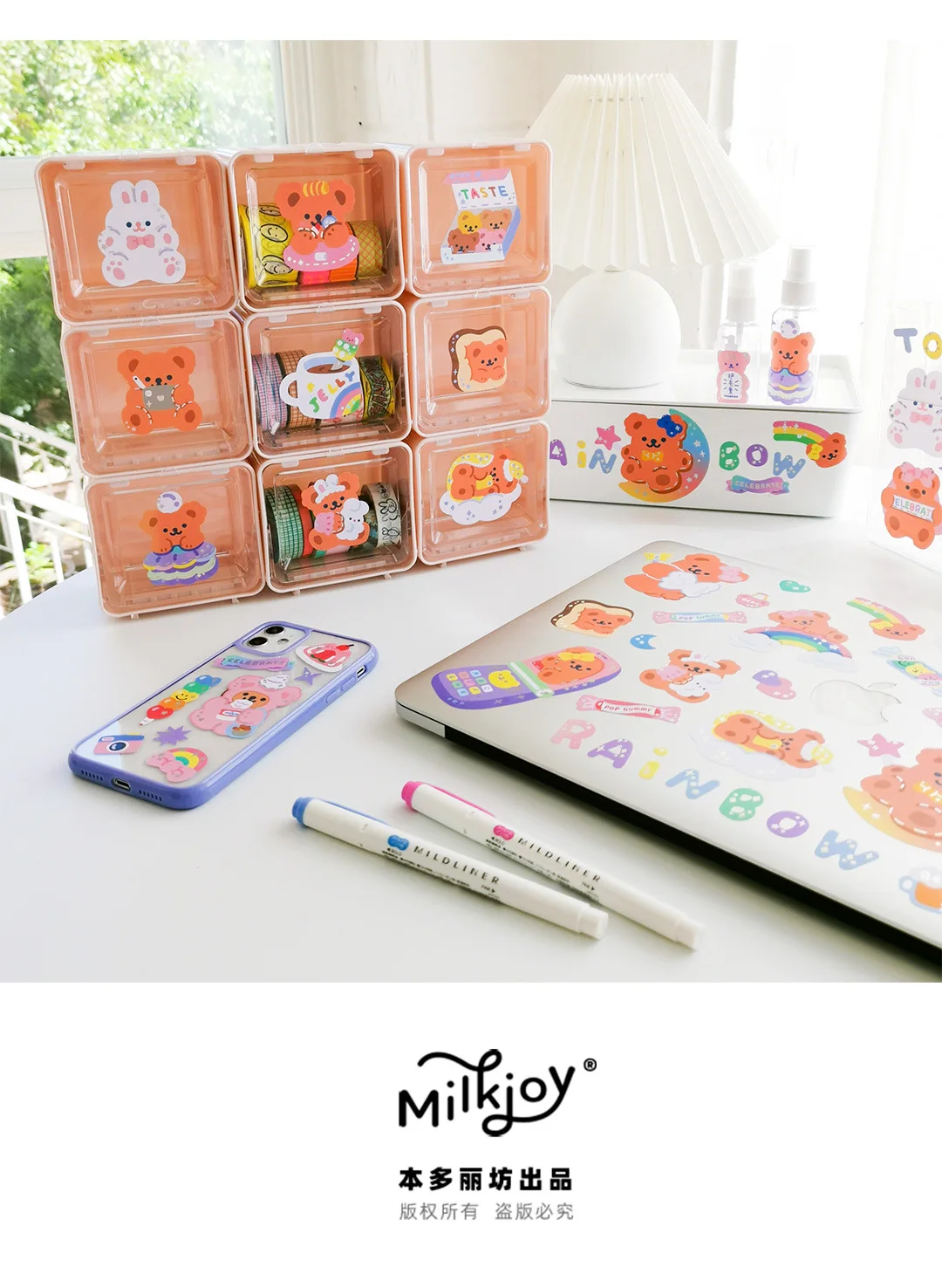 Adesivos de Urso Adesivo de Telefone Glitter Estilo Coreano Unidades Folhas Decoração Scrapbooking Papel Criativo Estacionário Ipad 4 13 Adesivos de urso glitter estilo coreano, 4