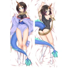 Nieuw Ontwerp Japan Anime Miss Kobayashi 'S Dragon Maid Lucoa Elma Knuffelen Body Pillow Cover Dakimakura Body Decoratieve Kussen