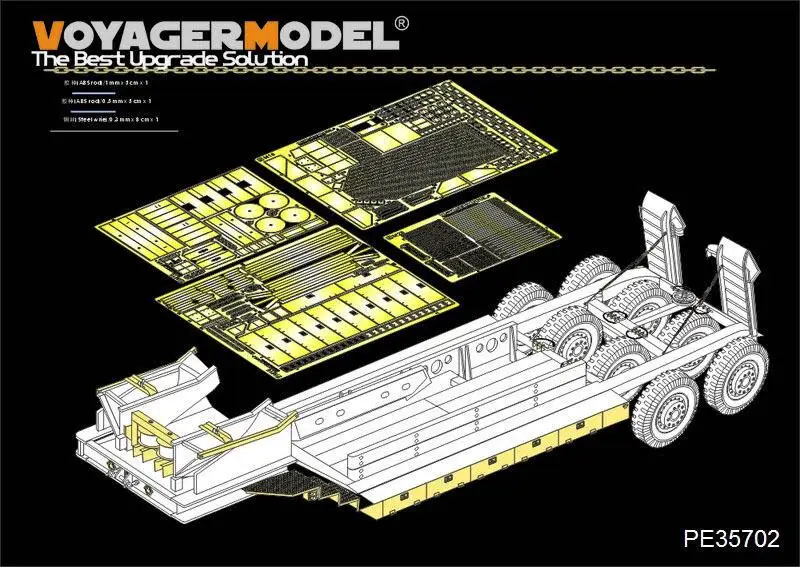 

Прицеп Voyager PE35702 1/35 Второй мировой войны США M15 Базовая разработка (для TAMIYA 35230) сборка