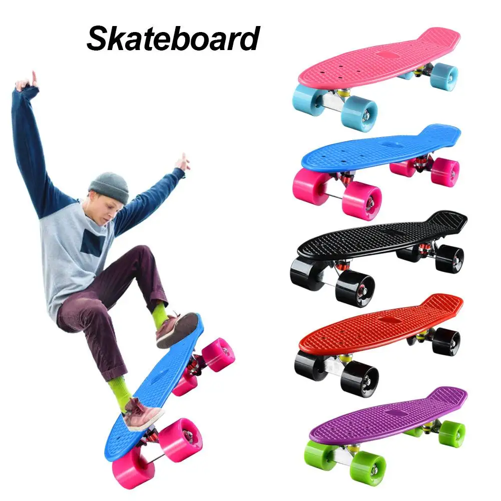 22 Inch Scooter Professional Skateboard With 4 Wheels Easy To Turn Smooth To Move Professional Skateboard For Kids Teens Adults