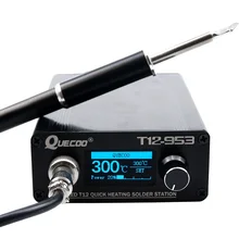 STM32 t12-953 OLED/1,3 дюймов T12 цифровая паяльная станция электронный паяльник с металлической ручкой M8 и паяльными наконечниками