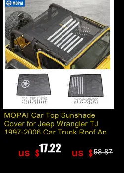 MOPAI автомобильный верхний солнцезащитный козырек для Jeep Wrangler TJ 1997-2006, автомобильный багажник на крышу, защита от УФ, защита от солнца, изоляционный гамак, кровать, сетка для отдыха