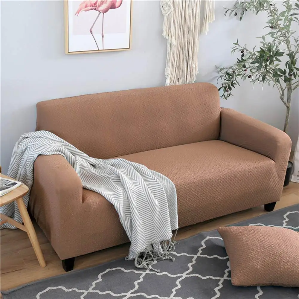 Fashion Green Quilted Nordic Sofa Cover Slipcover Stretch Elastic Spandex/Polyester Chair Loveseat L Shape Sofa Protector - Цвет: 20192716