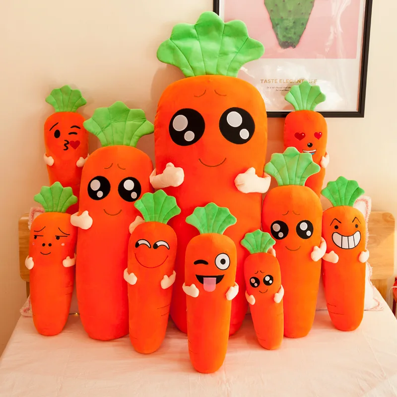 

Cartoon Cute Creative with Arm of Carrot Pillow Children's Day Gift Activity Gift Customization Logo