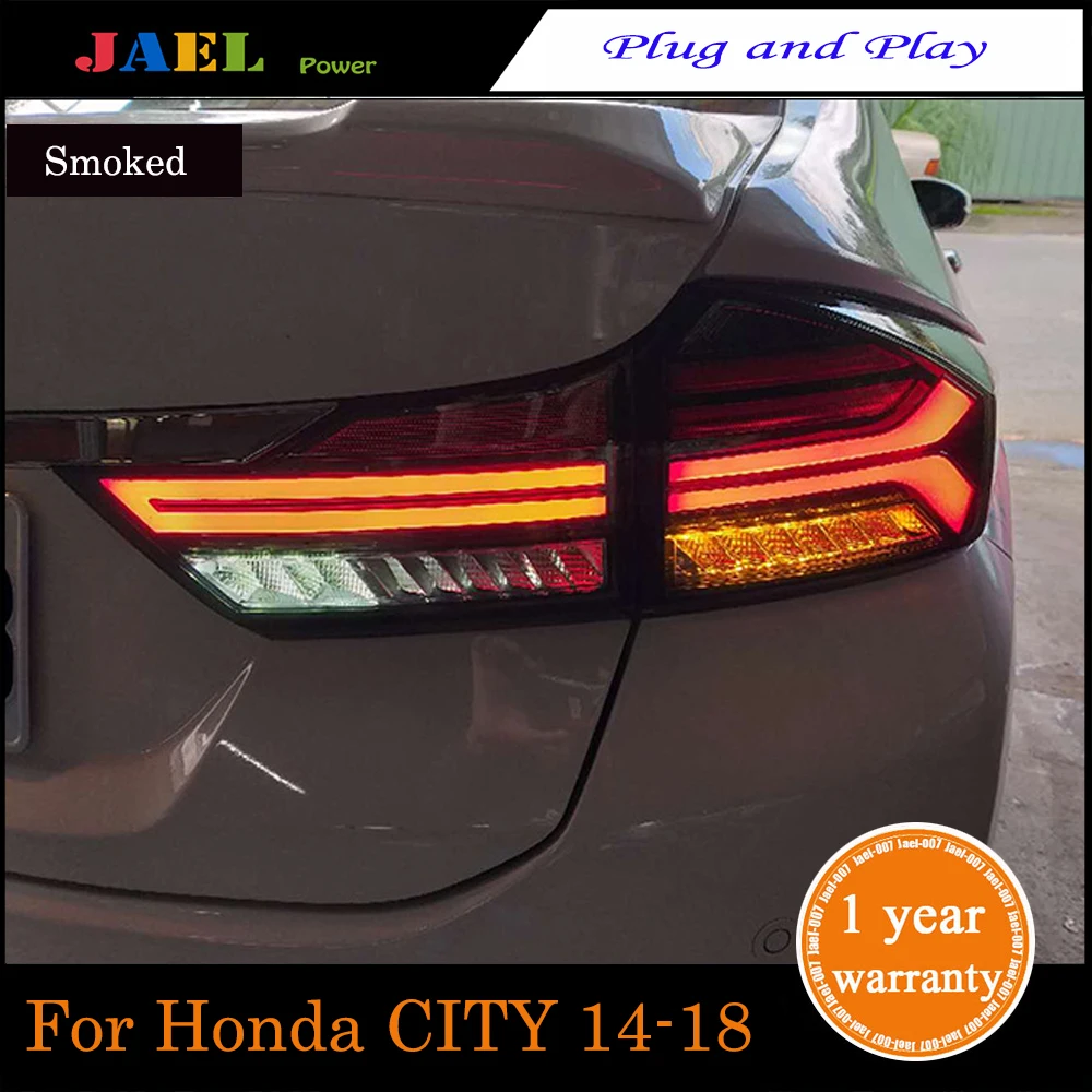Задний фонарь светодиодный задний светильник для Honda CITY- задний светильник s DRL вода мигающий сигнал поворота тормозной задний светильник