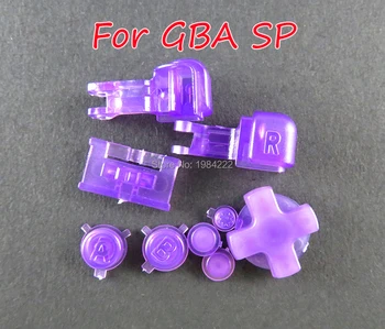 

Transparent Plastic A B Select Start L R Buttons D Pad For GBA SP Full Button Clear