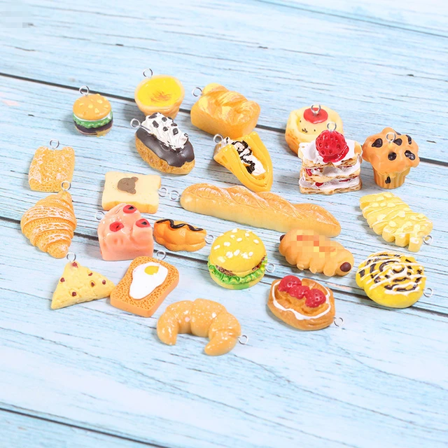 Cute Hamburger Biscuits Charms for Jewelry Making Diy Earring Bracelet Food  Pendant Accessories Findings Bulk Wholesale - AliExpress