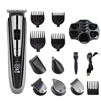 

New Trimmer Grooming Kit Cordless LED Display Electric Shaver Beard Nose Ear Hair Clipper Tool Barber Trimer Gifts for Men