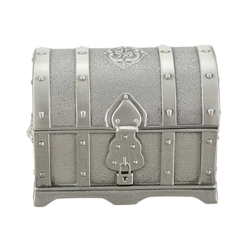 

Durable Jewelry Box European Retro Classical Treasure Chest Jewelry Box Vintage Ring Earring Necklace Storage Box Trinket Holder