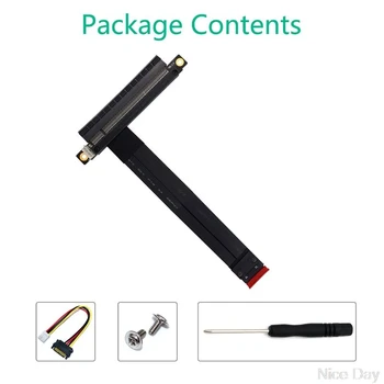 

32G/bps PCI-e 3.0 16x To M2 M.2 NVMe Key-M 2230 2242 2260 2280 Riser Card Gen3.0 Cable PCIe x16 Extender Ju16 20 Dropship