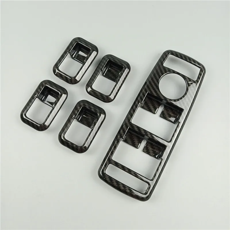 Car-Window-Glass-Lifting-Switch-Buttons-Frame-Decoration-Cover-Trim-5Pcs-For-Mercedes-Benz-W204-W212