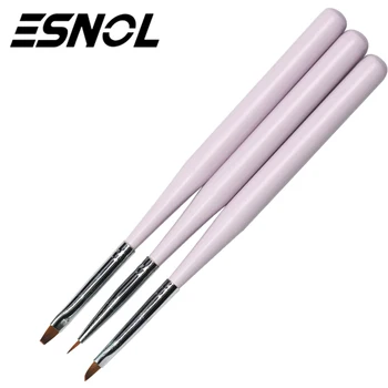 

Esnol Brush Set For Manicure Nail Design Brush for Gel Varnish Nail Art Brush Carved Checkered Pen Drawing Painting