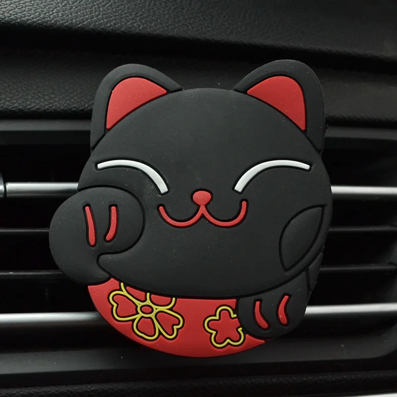 1 шт., с изображением из мультфильма Lucky Cat, автомобильная кукла, кондиционер на выходе, духи, освежитель воздуха, за исключением запаха, авто орнамент, аксессуары