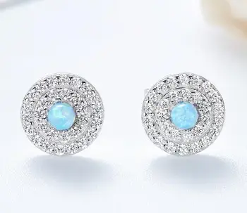 

UXN110 925 Silver Woman Ear Nails Simple Engagement Ear Ornaments Embedded with Zircon