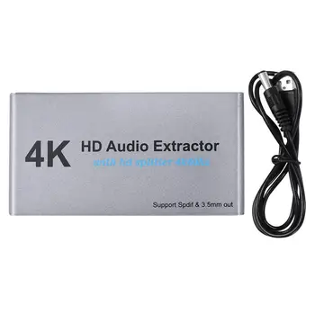 

3.5mm Jack Audio Separator HDMI Converter Audio Adapter Durable Audio Converter