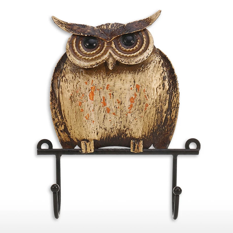 

Metal Iron Hooks For Hanging Animal Owl Shaped Retro Living Room Wall Hanger Decorative Hooks Key Holder Wall Minimalist Hanger