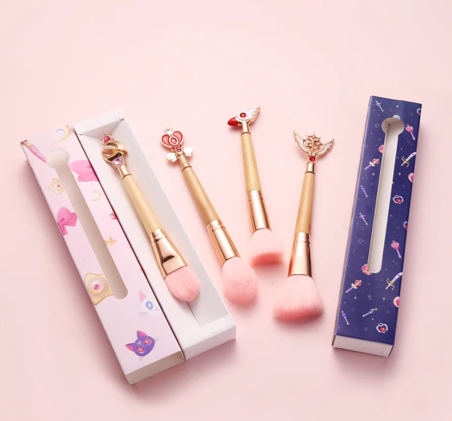 Sailor Moon Cos наборы кистей для макияжа волшебная палочка тени для век Косметическая кисть с сумкой кисти инструменты Прямая поставка