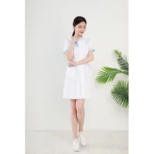 

Workwear Clothes Health Workers Frosted Tops Pants Beauty Salon Scrub Uniforms Scrubs Set Short Sleeve V-neck Uniform coat
