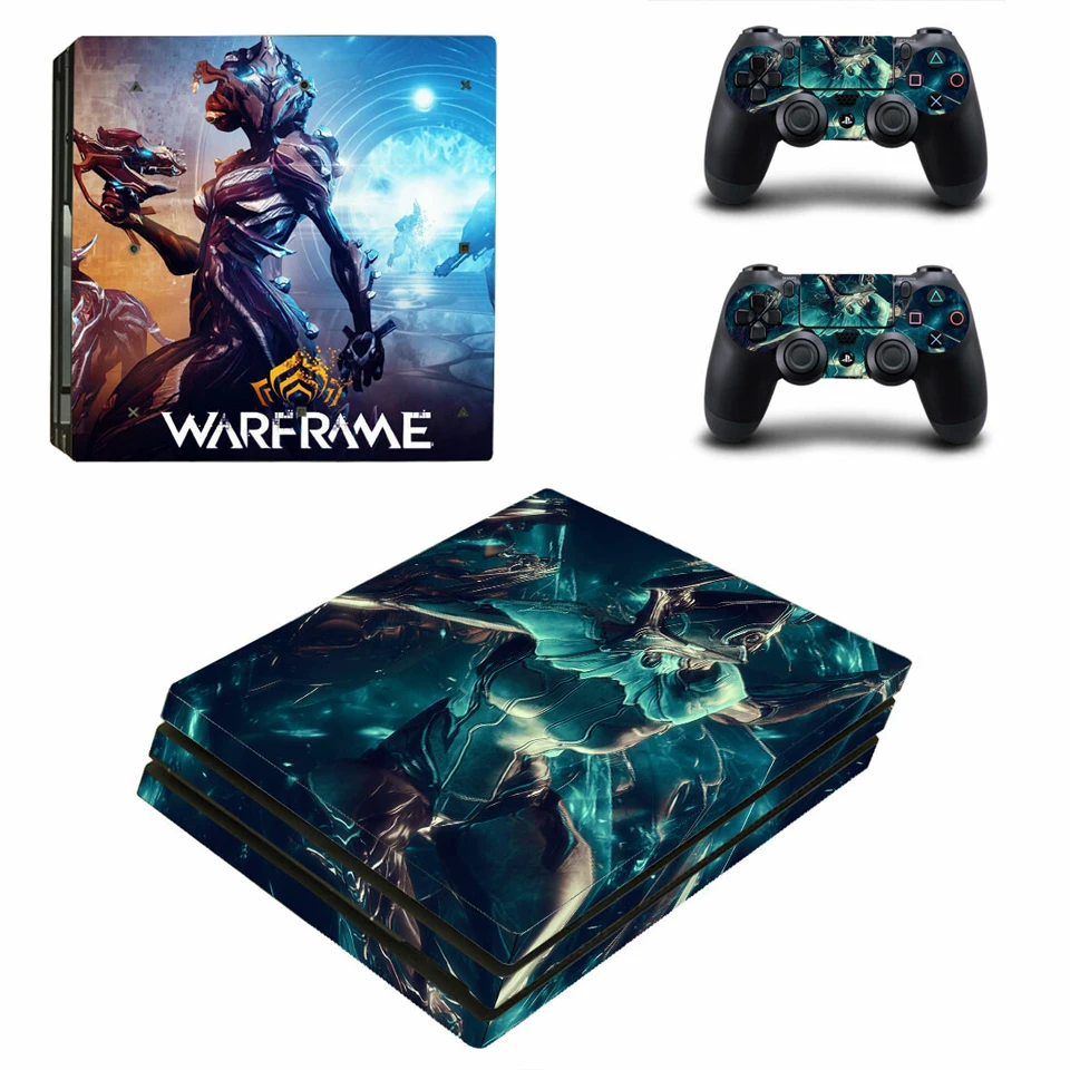 Виниловая наклейка защитная пленка для Playstation 4 PS4 Pro консоль и контроллер-Warframe
