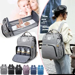 Sac à dos multifonction pour maman et bébé, sac à langer Portable de grande capacité, sac de maternité pliable, lit de voyage pour maman et bébé en plein air 