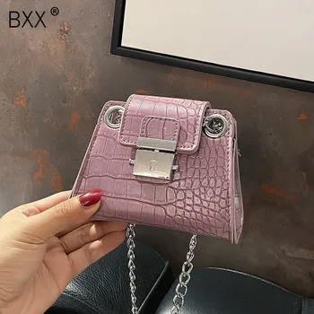 

[BXX] New Arrival Crocodile Pattern Small PU Leather Bag For Women 2020 Summer Shoulder Bags Handbags Female Crossbody Bag HM487