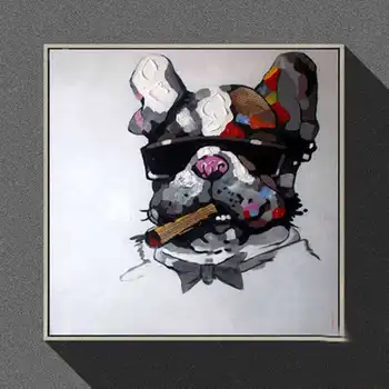 

E-XX Cute Animal Canvas Handsome Dog Printings Wall Pictures for Living Room