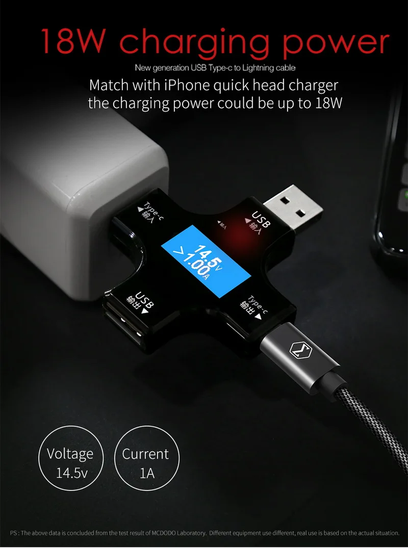 MCDODO PD Зарядное устройство USB кабель для iPhone 11 Pro XS MAX 8 7 6 Plus Тип USB C для быстрой зарядки USB-C зарядки мобильного телефона