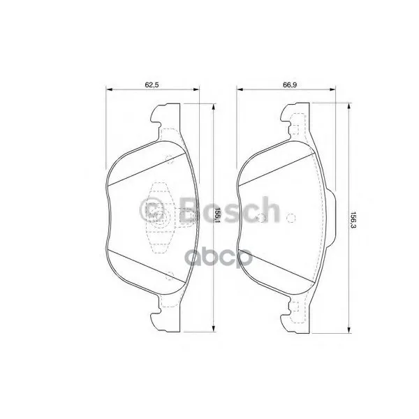 Колодки Тормозные Дисковые Ford Focus Ii 04-/Iii 10-/Mazda 3 03-/Volvo S40 04- Передние Bosch арт. 0986424794