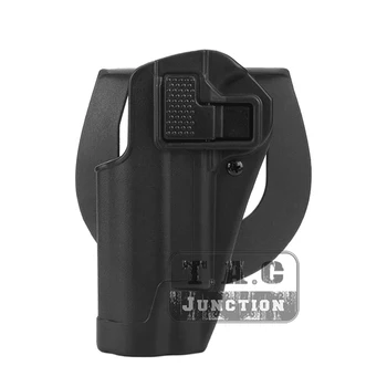 

Tactical CQC Serpa Pistol Holster Quick Left Hand Paddle Belt Loop Pistol Case w/ MOLLE Platform & Mag Pouch For Colt 1911 M1911