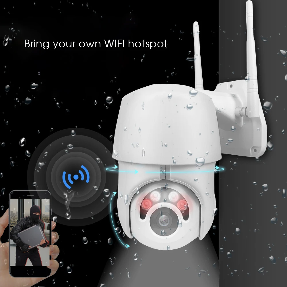 Уличная камера kebidumei 1080p Wi-Fi IP-камера PTZ H.265X скоростная купольная видеонаблюдения s