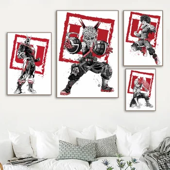 

My Hero Academia Deku Japanese Anime Nordic Art Canvas Poster Home Wall Decor (No Frame)
