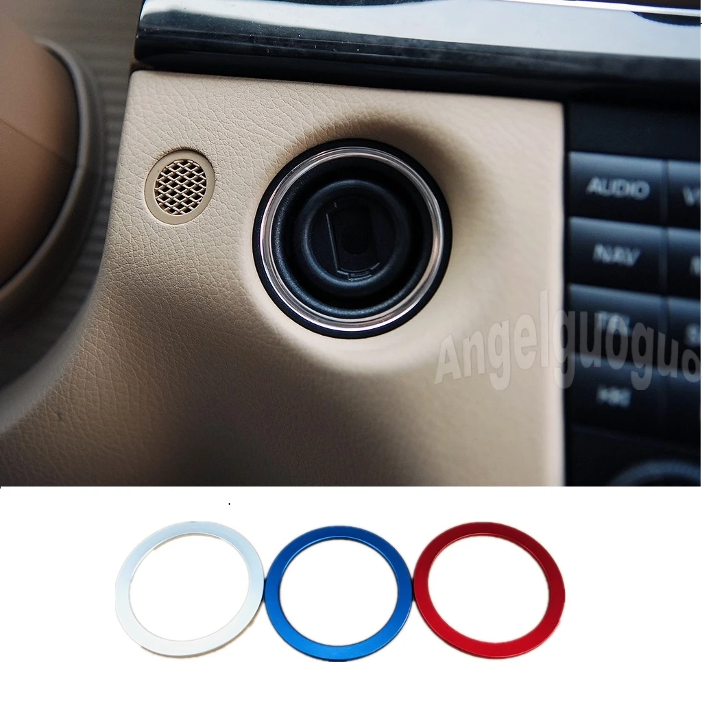 Aluminium alloy Car Ignition switch decoration sticker For  Mercedes Benz C  E  GLK  CLS GL-class W212 W204 car styling